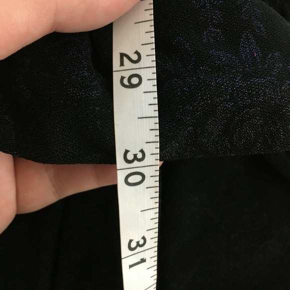 JGs Mad Lab Pants Womens Sz L Dark Purple Art To Wear Fleur De Lis Wide Leg - Picture 10 of 10